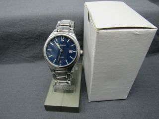 Old Stock (nos) Vintage Lorus By Seiko Blue Face & Date Battery Watch