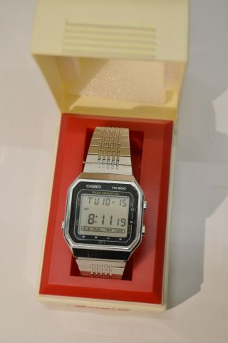 vintage Casio TC - 600 Digital Touch Sensor Calculator Wrist Watch A, 2
