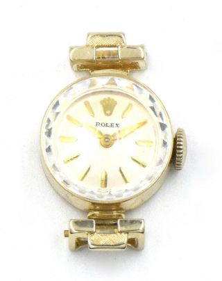 Vintage Ladies Rolex Fancy Lugs Dress Wristwatch 14k Yellow Gold Cal 1401