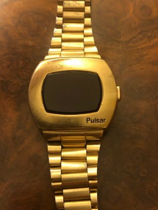 Vintage ‘70’s Pulsar P2 Led Watch - Back Of Watch: “14 Karat Gold” - Not