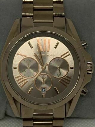 Michael Kors Mk6247 Unisex Watch Chronograph Sable Dial Stainless Steel B667