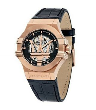 Maserati Potenza R8821108002 Rose Gold Skeleton Automatic Watch 2 Year