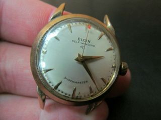 Vintage Watch Wristwatch Elgin Self - Winding Shockmaster (parts/repair)