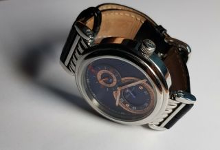 Lucien Piccard Polaris Dual Time Mens Elegant Luxury Watch Lp - 10619 - 01