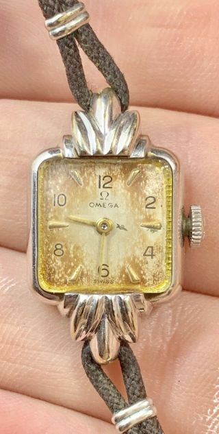 Vintage 14k Gold Filled Omega 17 Jewel Swiss Made Ladies Watch Hand Wind