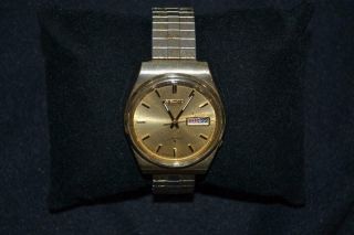 Vintage Seiko Gold Plated Automatic 17 Jewel Day Date Mens Watch