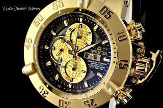 Invicta 56mm Grand Subaqua Iii Swiss Automatic Sw500 Chronograph Gold Watch
