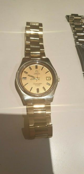 Rare Omega Vintage Seamaster Gold Cosmic 2000 Mens Automatic Watch Serviced