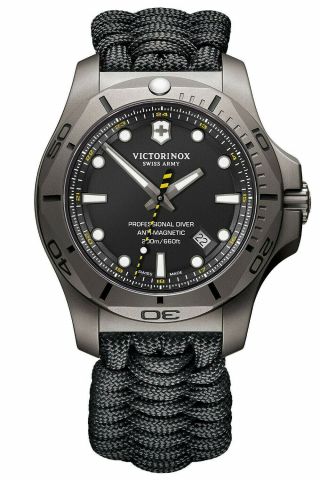 Victorinox I.  N.  O.  X.  Professional Diver Titanium Black Dial Men Watch 241812 Inox