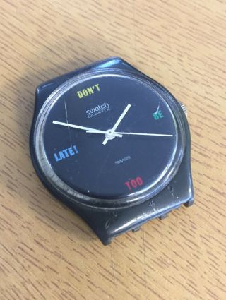 Swatch Watch - Very Rare 1984 “don’t Be Too Late” - Spares