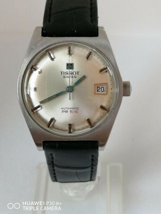Vintage Era Tissot Visodate Pr 516 Cal 2481 Mens Wristwatch