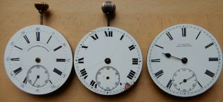 3 Mechanical Pocket Watch Movements For Spares