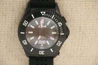 Carbon 14 Men ' s Water W 2.  3 Wrist Watch Black LED Flashlight Magnifying Glass NR 3