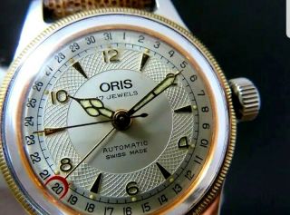 Oris Automatic Watch 7400b 574 Pointer Date Big Crown [6208]