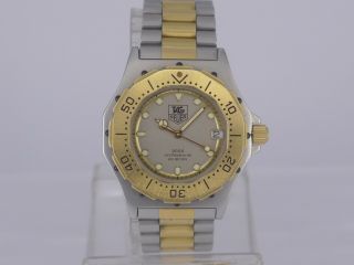 Tag Heuer 3000 Professional 200m Quartz Date Gold Plated/ss Bracelet Diver Watch