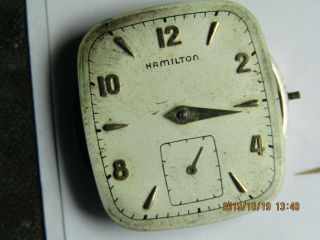 Vintage Men ' s Hamilton 747 watch 10k gold filled for parts/repair 85 3
