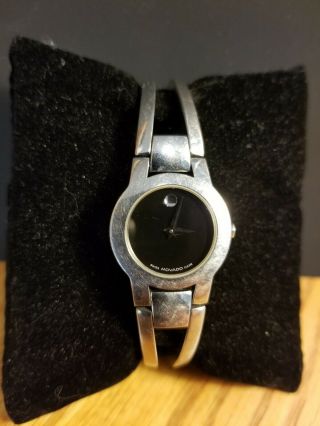Vintage Ladies Movado All Stainless Steel Quartz Watch.  Sapphire Crystal