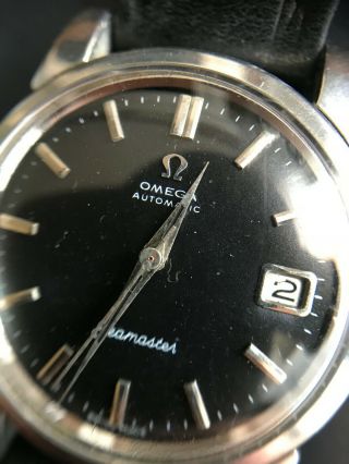 Vintage Omega Seamaster Automatic Cal.  503 watch black dial calendar 11