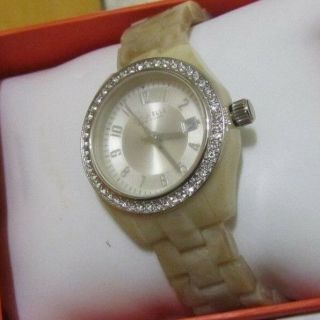 Gv702 Caravelle York Ladies Watch 43m109 Crystal Accented,  Stainless