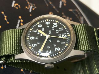 Extra Hamilton US military issued men ' s watch,  collectible H3 Radium dial 6