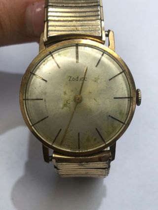 Zodiac Automatic Gold Plated Wristwatch Not