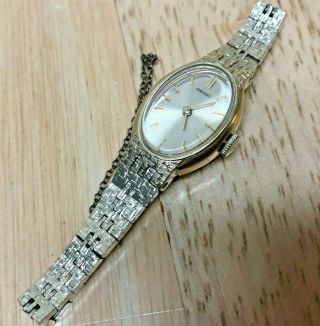 Vintage Seiko 11 - 8569 Lady 17j Gold Tone Hand - Winding Mechanical Watch Hours Run