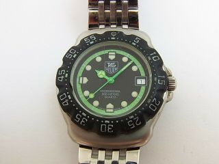 Tag Heuer Green Formula 1 F1 Mid Unisex 37.  5mm Swiss Watch 375.  513 Ss Band