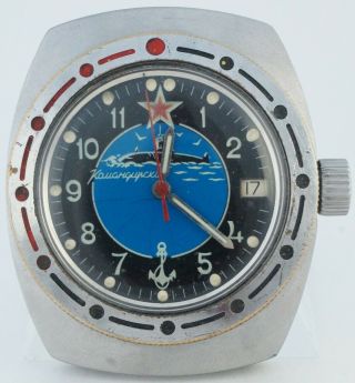Custom Wristwatch Vostok Amphibian Komandirskie Soviet Russian Ussr Serviced