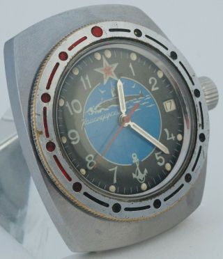 Custom Wristwatch Vostok AMPHIBIAN Komandirskie Soviet Russian USSR Serviced 3