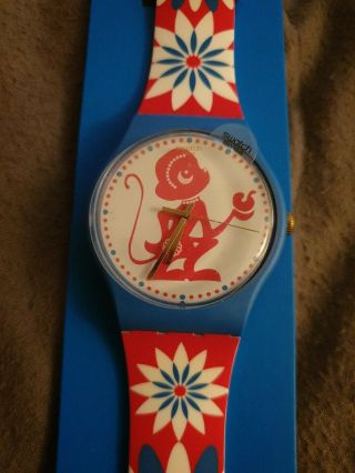 CHINESE YEAR 2016 SPECIAL SWATCH WATCH LUCKY MONKEY SUOZ203 2