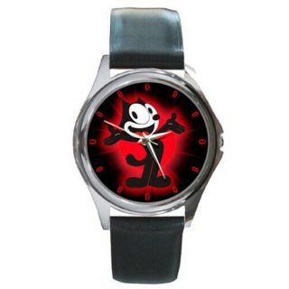 Felix The Cat Leather Band Watch Gift