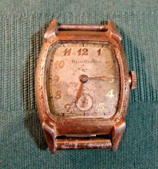 Vintage Bulova 17 Jewel Wristwatch Movement Cal 10bm