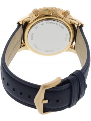 Fossil Men ' s Neutra FS5454 Gold Leather Japanese Chronograph Fashion Watch 3