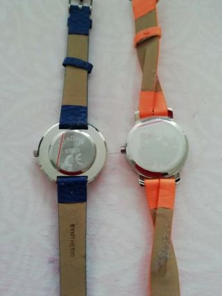 Children ' s Watches.  One orange & one blue with 7 adjust holes in strap 3