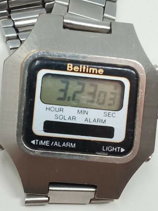 Vintage Beltime Lcd Mens Digital Quartz Watch With Strap - Battery