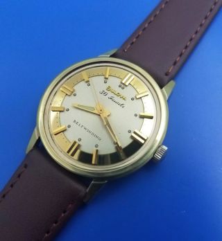 Exquisite Vintage 1969 Mans Bulova M9 Rare Dial Fully Serviced