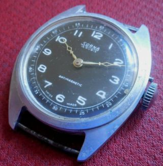 Vintage 1930s Oversized Sorna 15 Jewels Swiss Watch Running Wristwatch