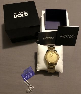 Men’s Movado Bold Diamond Gold Watch
