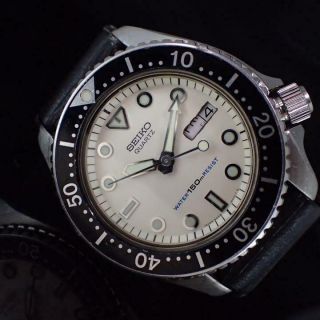 Seiko 6458 - 600b Divers Quartz Authentic Mens Watch