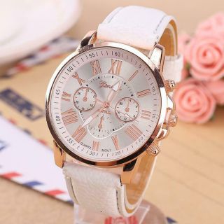 Luxury Brand Leather Quartz Watch Women Men Ladies Fashion Bracelet Wristwatches