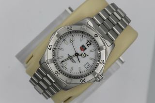 Tag Heuer 2000 Wk1111.  Ba0317 Ss Professional Watch Mens White Crystal 200m