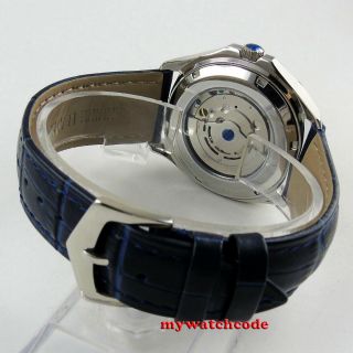 40mm Bliger sterile blue dial date sapphire glass automatic Square mens watch 3