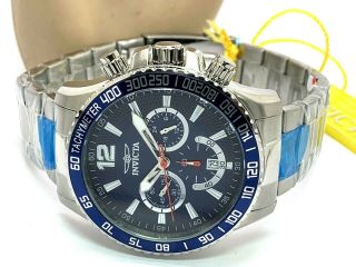 Invicta Specialty Quartz Silver Tone Stainless Steel Blue Dial Men ' s Watch 15610 7
