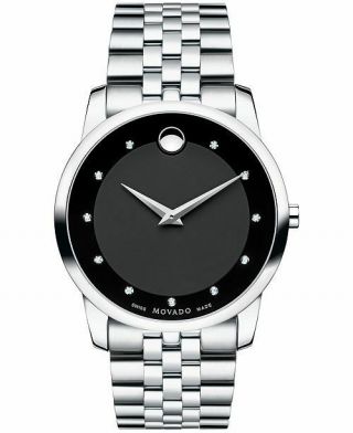 Movado Museum Classic 0606878 Black Stainless Steel Men 