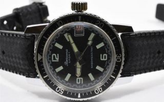 1970s Bercona Sport 32mm Stainless Steel Swiss Dive Watch Berco Inc Tropic Strap