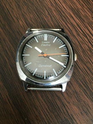 Vintage Timex Electric Dynabeat Wrist Watch Stainless Steel.