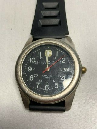 Vintage Wenger Swiss Army Sak Design Quartz Watch Parts/repair