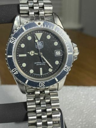 Vintage Tag Heuer 980.  013 Submariner Style Diver’s Watch Bracelet