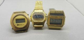 Vintage Waltham Omni & National Semiconductor Lcd Watch As - Is
