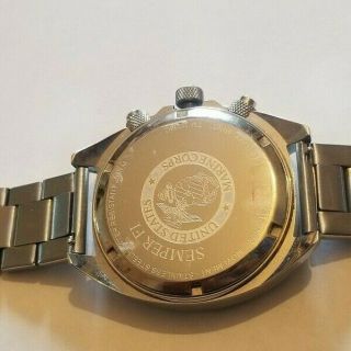 RARE Men ' s USMC Marine Corps Danbury Watch Wristwatch Semper Fi NR 3